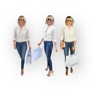 Vintage: Paper Denim & Cloth 𖤐 BG Kelly Jeans 𖤐 Mid Blue 𖤐 12 23 XXS XS 𖤐